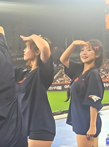 한화 치어리더 아야카·아영 아웃송 직캠 직관 에너지